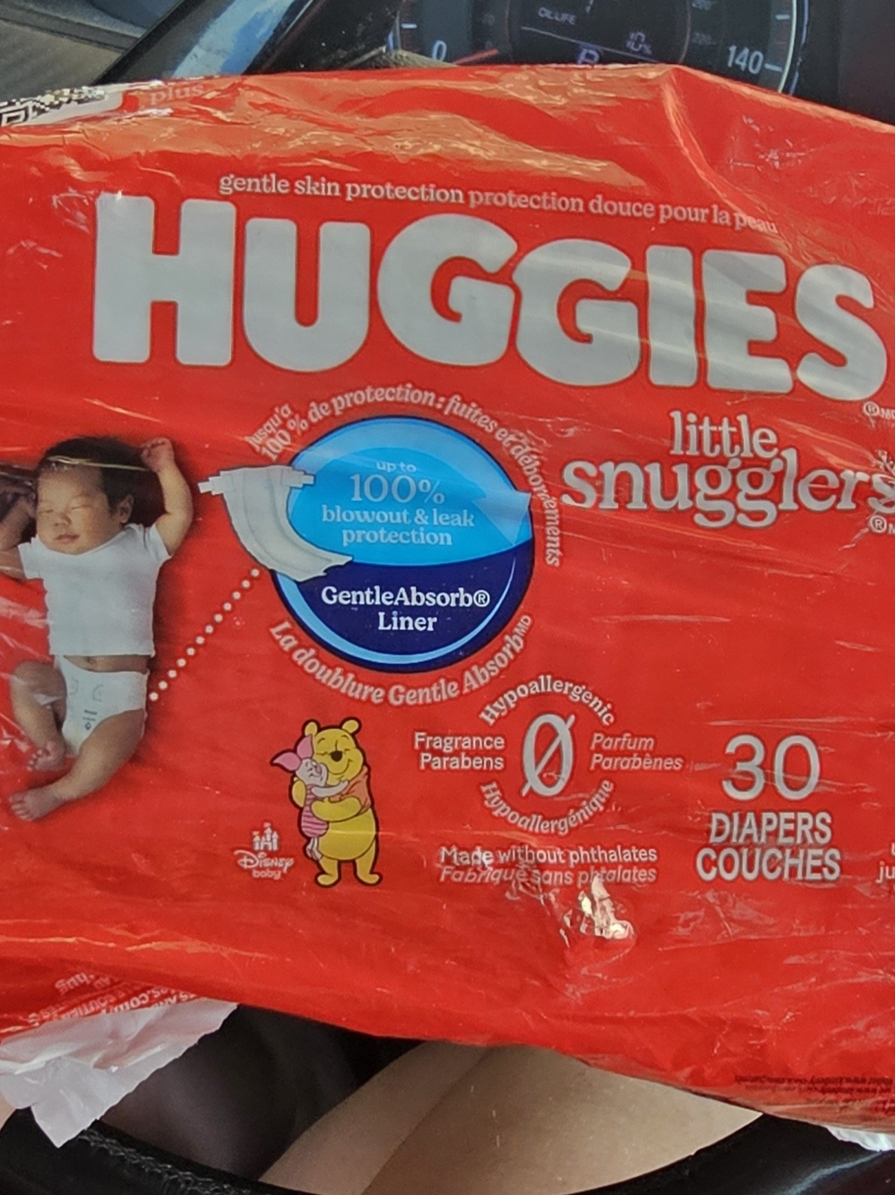Huggies Little Snugglers Red Baby Diapers - 30 Count